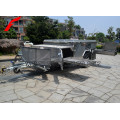 New off-road hard floor camper trailer with tent with kitchen system